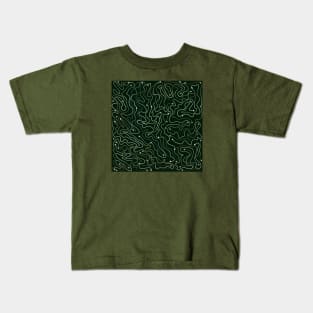 Gold line night star pattern Kids T-Shirt